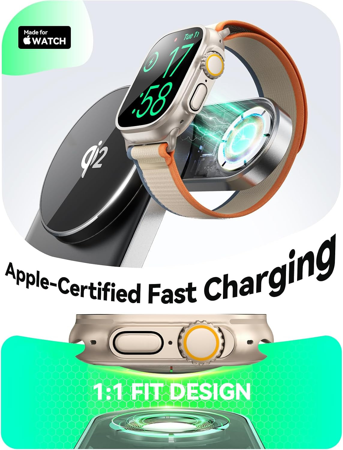 Qi2 3 in 1 Wireless Charging Station, 15W Fast Wireless Charger Stand for Iphone 16/15/14/13, Apple Watch, Airpods, Magnetic Foldable for Magsafe Charger for Multiple Devices (With 30W Adapter)