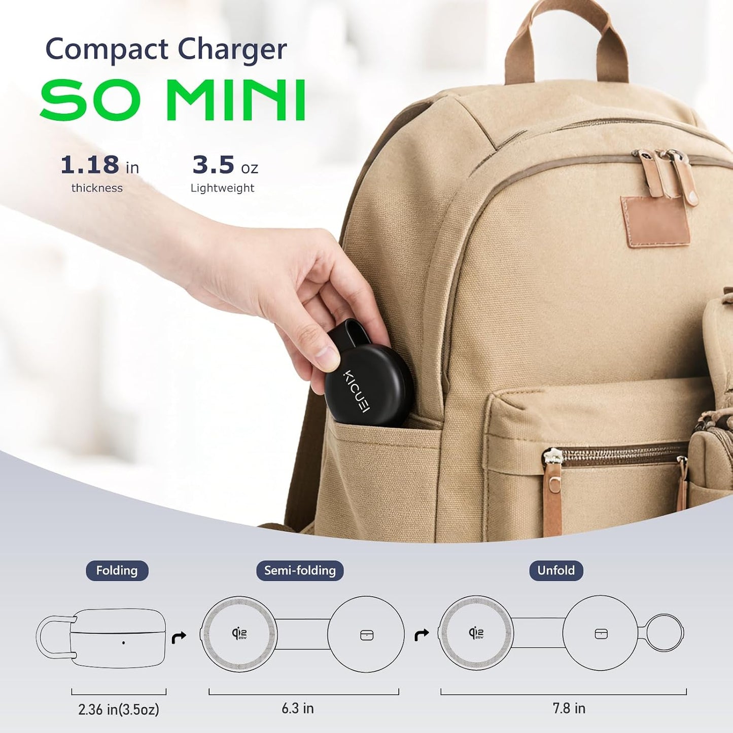 Qi2.2 Certified 25W 3 in 1 Wireless Charging Station for Apple, Foldable Mini Magsafe Travel Charger Pad for Iphone 17-12 Series, Apple Watch & Airpods, Magnetic Charging Dock with 45W Adapter