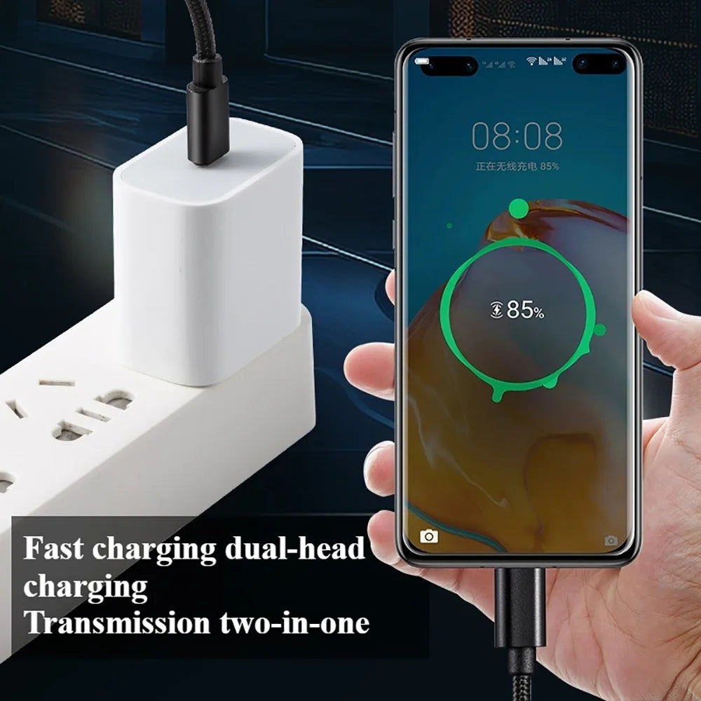 66W 5A USB C to Type C Fast Charging Data Cable USB Type C to Type-C Nylon Braided Quick Charge Charger Adapter Cable 1M 2M 3M