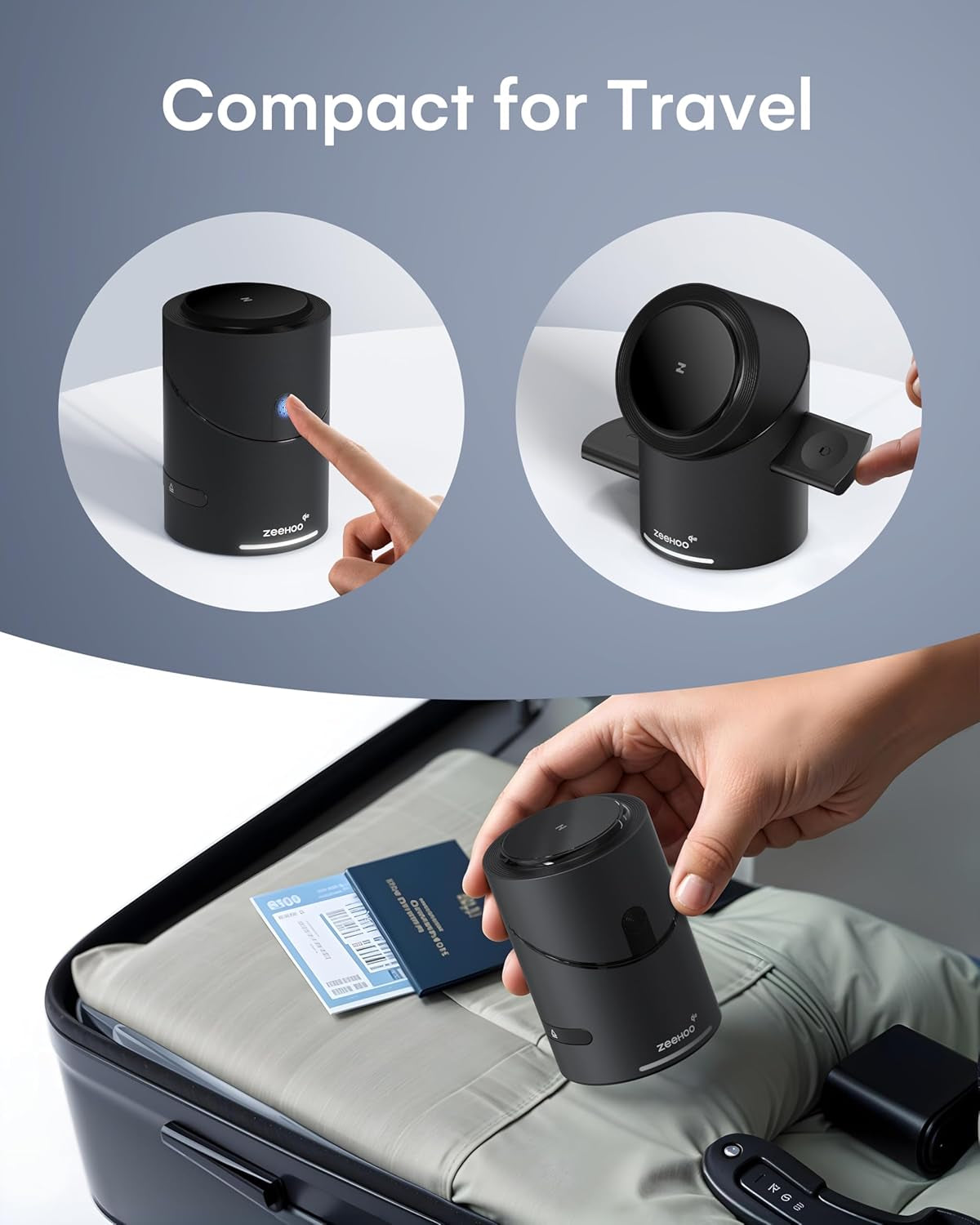 3 in 1 Charging Station for Apple Devices, Mag-Safe Charger Stand, Qi2 15W Auto-Rotating Wireless Charger for Iphone 17 16/15/14/13/12 Series& Airpods& Iwatch(Black)