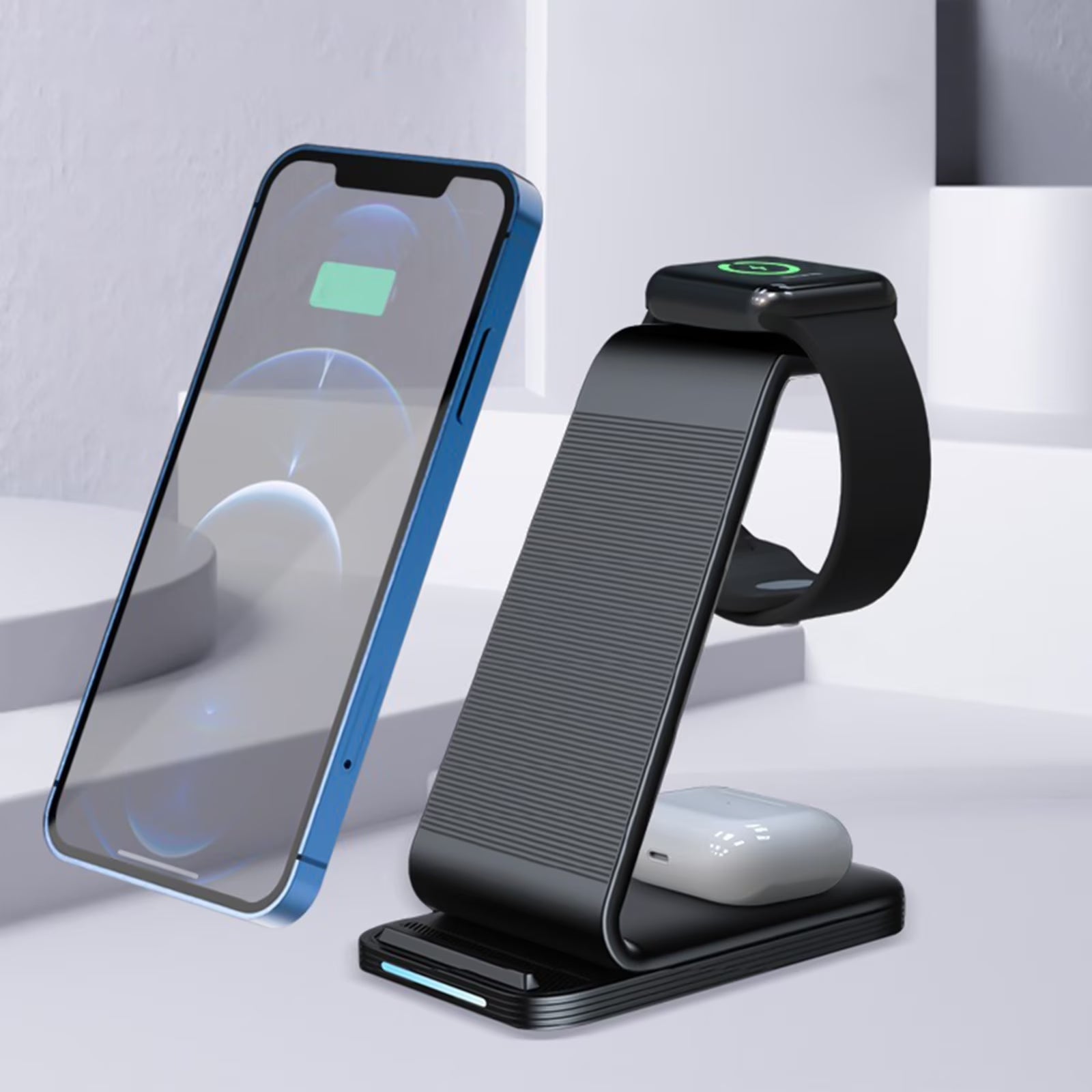 Wireless Charging Station,Charger Station,Charging Stand,Charging Stations for Multiple Devices at Once,Desk Magnetic Fast Charger for Watch Phone