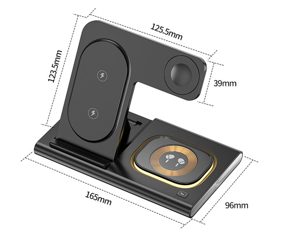 3 in 1 15W Wireless Charging Charger Magnetic Desktop Night Light Iwatch Fast Charging Stand Gift Customization