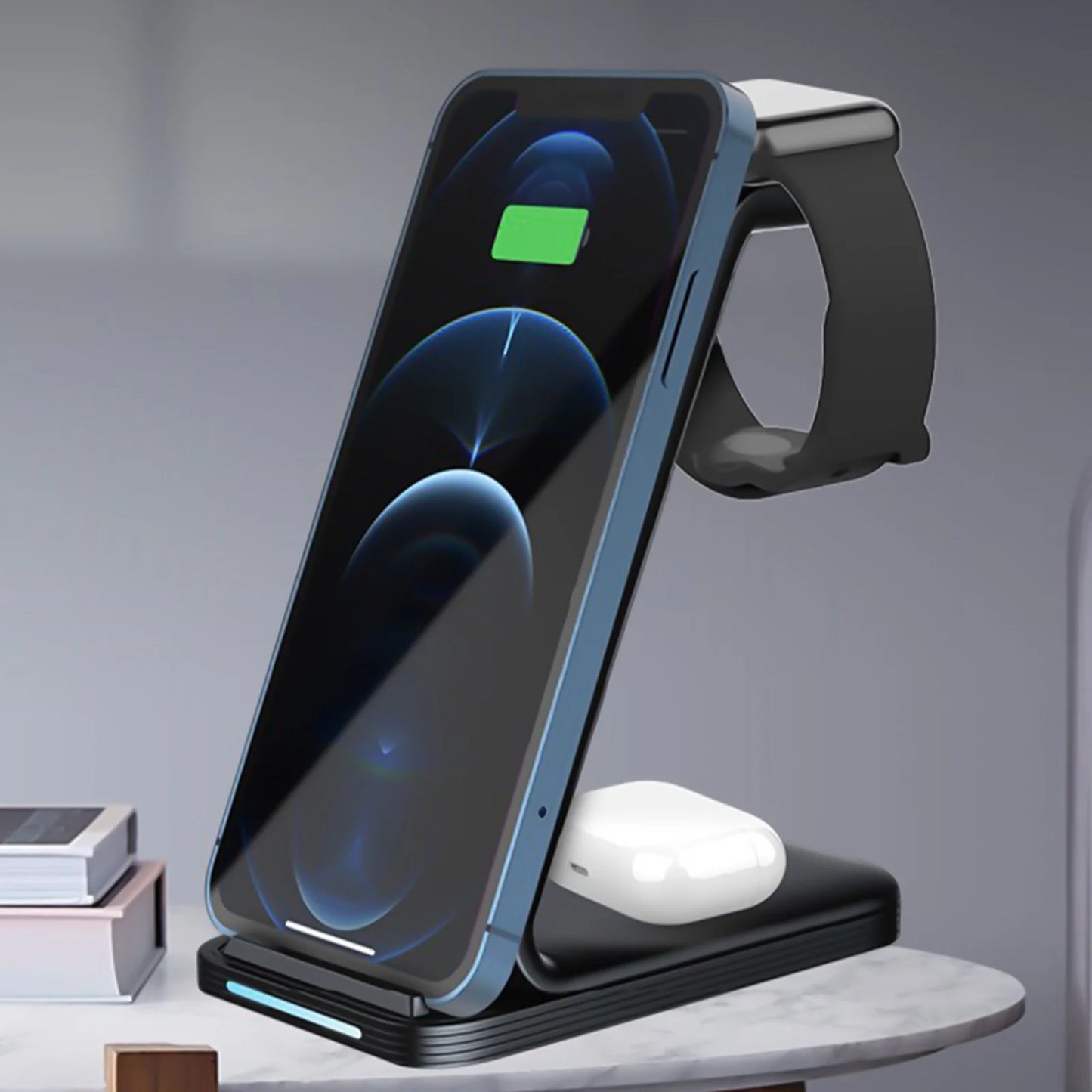 Wireless Charging Station,Charger Station,Charging Stand,Charging Stations for Multiple Devices at Once,Desk Magnetic Fast Charger for Watch Phone