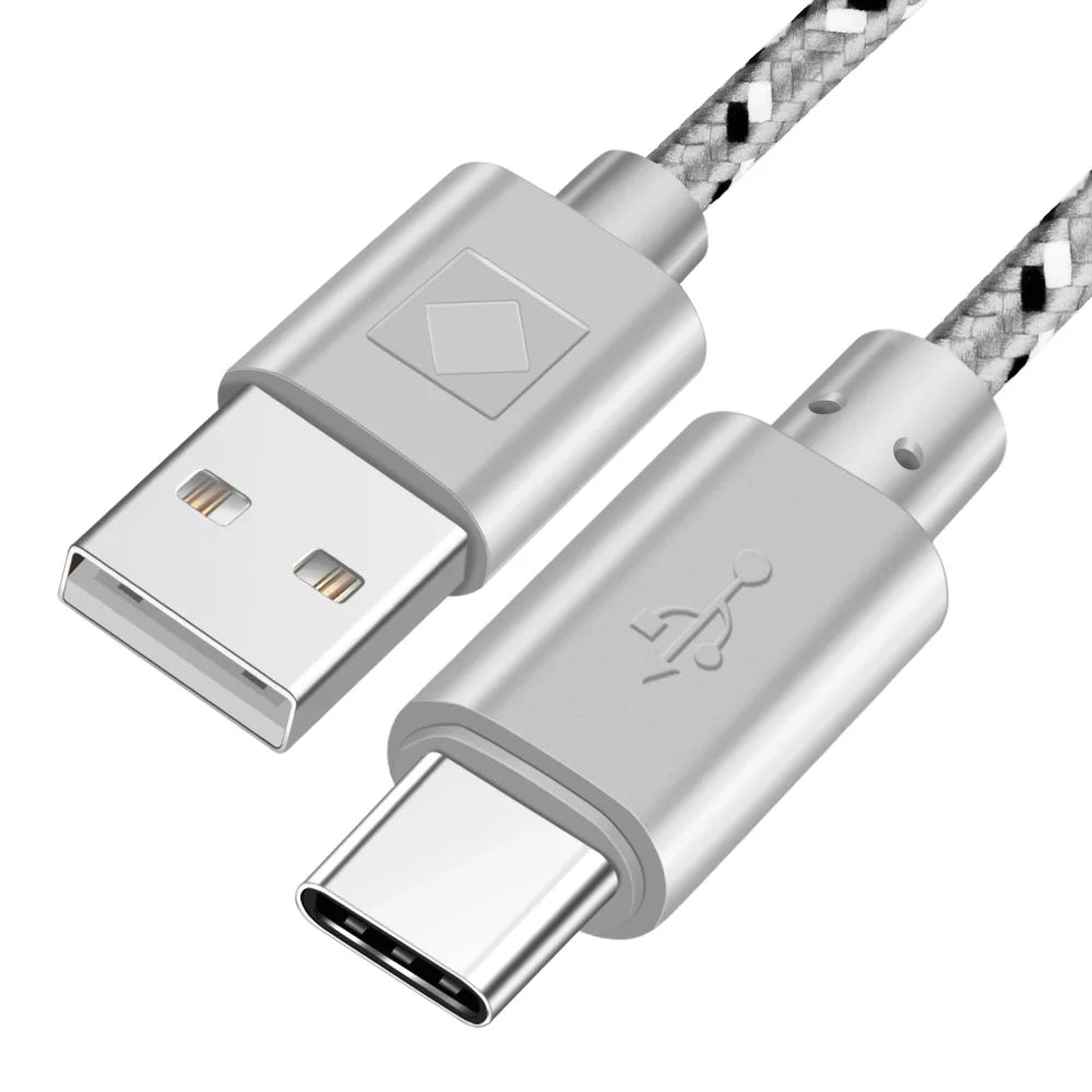 Nylon Braided USB Type C Cable 1M 2M 3M Data Sync Fast Charging USB C Cable for Samsung S9 S10 Xiaomi Mi9 Mi8 Huawei Type-C