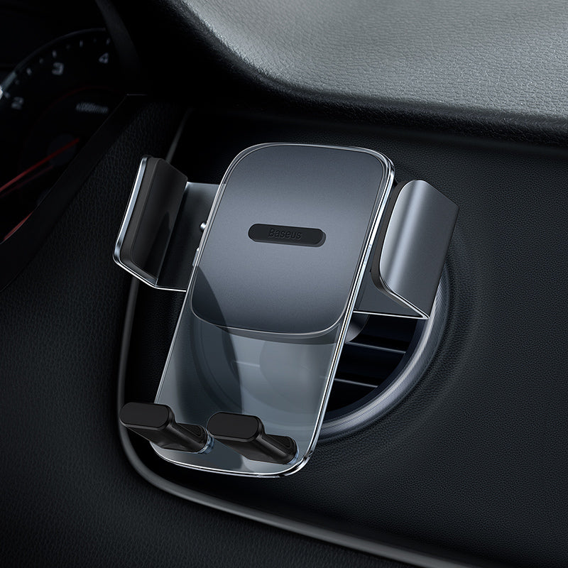 Tri Charge Co Easy Clamp Car Phone Mount Air Vent Holder, designed for 4.7"–6.7" phones, securely attaches to car air vent.