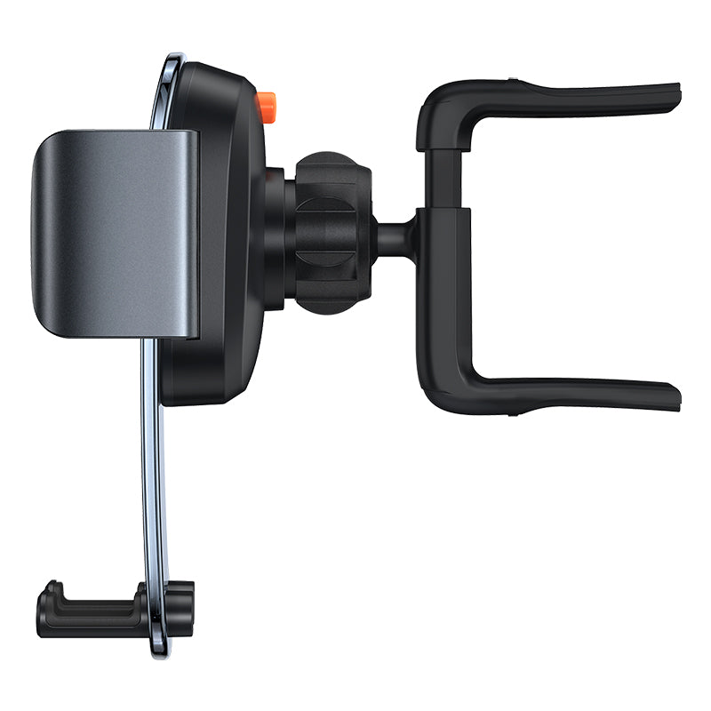 Tri Charge Co Easy Clamp Car Phone Mount air vent holder for 4.7"–6.7" phones, side view showing clamp design.