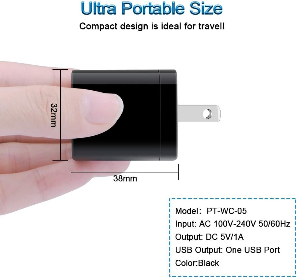 USB Charger Block,5V 1A Power Adapter Fast Charging Cube Box Single Port Android Phone USB Plug Adapter for Wall Outlet for Iphone 17E 17 16 Pro Max/16 Plus/16/15,Samsung Galaxy S26/S25 Ultra/S24/S23
